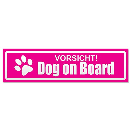 Precaución: Pegatinas Dog on Board invertidas para notas, laminadas, resistentes a la intemperie