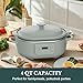 MAGNIFIQUE 4 Quart Programmable Casserole Slow Cooker, 8-in-1 Multi Cooker with Removable Non-Toxic Stoneware Crock, Claypot Slow Cooker, Rice-cooking, Nonstick, Oven Safe Pot to 450°F, Olive