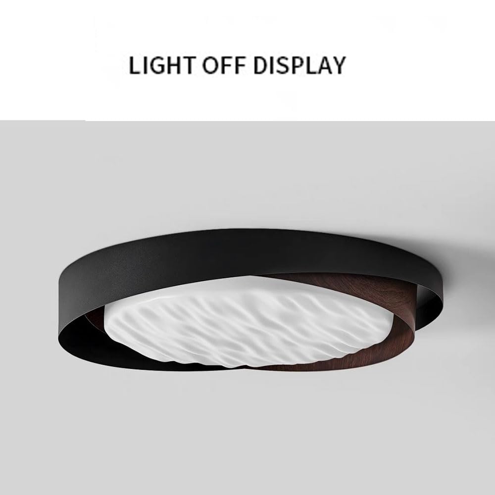 Oświetlenie Sufitowe LED / 15,7-calowa Okrągła Lampa Sufitowa Do Montażu Podtynkowego, 3000 K / 4000 K / 6000 K, 32 W (ziarno Drewna) Nowoczesne Oprawy Oświetleniowe Do Przedpokoju Do Przejść