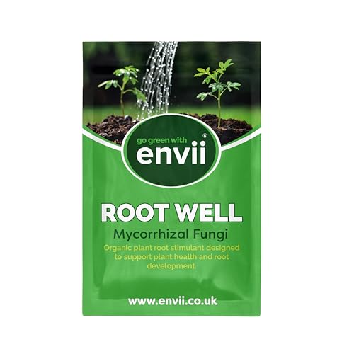 envii Root Well Mycorrhizal Fungi Powder Organic & Enriched with Benefical Bacteria Plant Root Treatment Improves Nutrient Uptake Treats 80 Plants
