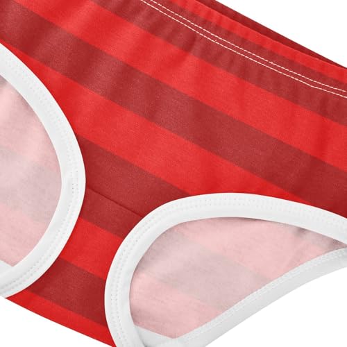 Red Brown Stripe Toddler Girls's Underwear 2T4