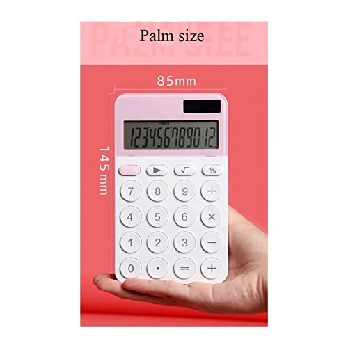 Calcolatrice scientifica, Calcolatrice a 12 cifre con Ampio Display LCD e Pulsante sensibile, Doppia Alimentazione Solare e Batteria, Funzione Standard per Ufficio, casa, Scuola