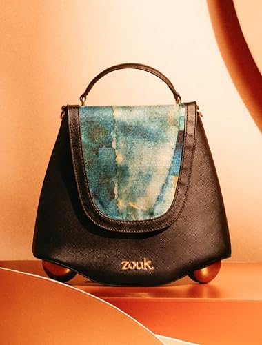 Image of ZOUK Women's Svara Sling Bag | Vegan Leather Bag | Crossbody + Top Handle with Adjustable Strap | Evening & Festive