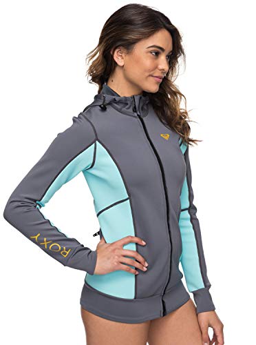 Chaqueta de traje de neopreno para mujer Roxy 1mm Syncro con capucha y cierre frontal miniatura 2