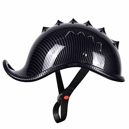 Casco de Motocicleta Gorra de béisbol Casco Jet ECE Aprobado Vintage Estilo alemán Motocicleta Medio Casco Gorra de Calavera para Hombres y Mujeres Medio Casco de Concha Cover