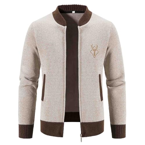 Jacke Herren, Fleecejacke Herren Oktoberfest Jacke Trachten Strickjacke - Herbste Mode Trachtenjacke Trachtenjanker Für Business Outfit Pullover & Strickjacken Hemd