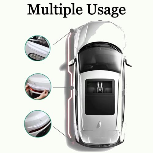 Image of Universal Rubber Car Bumper Protector Guard | Front & Rear Corner Anti Collision, Durable & Scratch Proof Strip | Fit for All Cars & SUV's | Set of 4 Pcs | Black