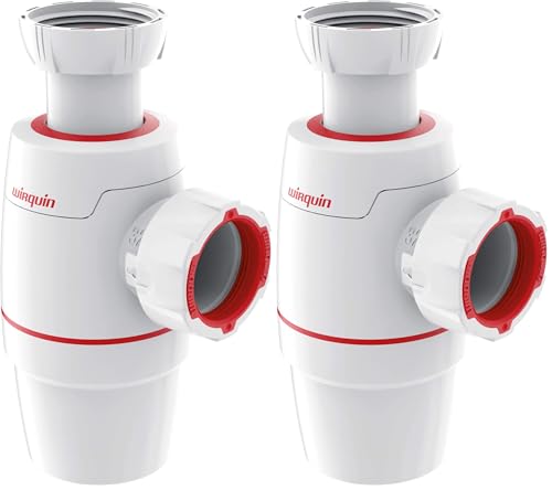 Wirquin 30722152 Siphon lavabo Néo D32 zéro fuite, blanc (Lot de 2)