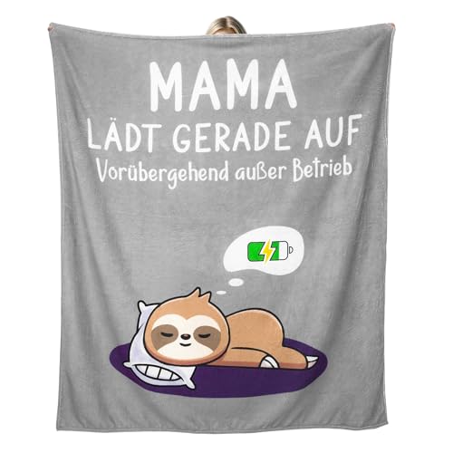 Unictop Geschenk für Mama, Lustig Geschenk für Mama Kuscheldecke zum...