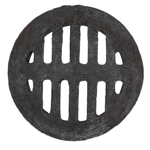 Couvercle de drain en fonte ronde Luxshiny 160 mm pour caniveau extérieur