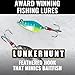 Lunkerhunt Fishing Spoons Lures for Saltwater Bass (4-Pieces) Trout Spoons | Micro Spoon Fishing Lure Bait with Trebles Hooks