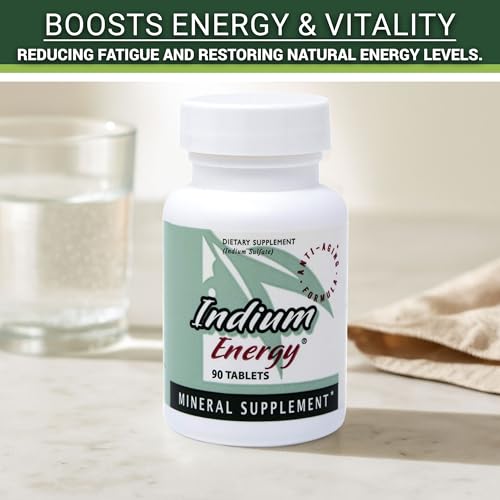 Image of EAST PARK Research Indium Energy Dietary Supplement Tablets - Indium Trace Mineral Formula with Olive Leaf Extract - Adult Daily Use - Simple Wellness Support - 90 Count