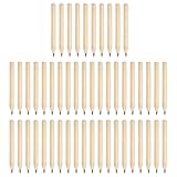 Homoyoyo 50 Stück Kurze Holzbleistifte Hb nicht Anspitzbare Schreiblernstifte für Schule und Journal für Lehrer und Schüler Zufälliger Stil