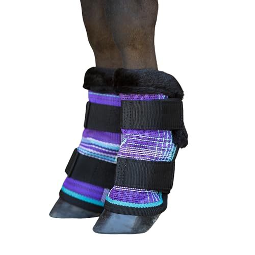 Kensington Miniature Horse Fly Boots - Fly Pony Horse Boots Perfect for Equine Leg Wraps and Maximum Protection, Lavender Mint