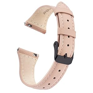 Ritche Quick Release Leather Watch Bands for Women Ladies Watch Straps Replacement 12mm 14mm 16mm 18mm 20mm Black/Light Pink/White/Brown/Gray/Dark Blue, Valentine’s day gifts for him or her