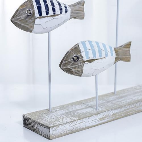 Poisson en bois massif sculpté déco méditerranéenne maison