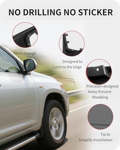 Image of Mud Flaps for Toyota Highlander 2003-2006, Heavy Duty No-Drill Mud Guards & Splash Guards, All-Weather Protection (Set of 4)