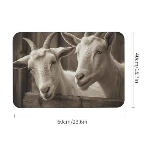 Tapis absorbant contre les glissades motif chèvre