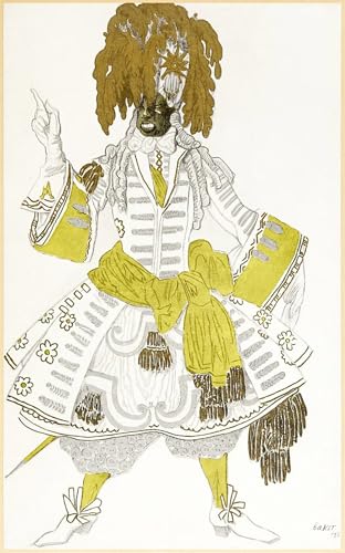Impression d'art Black Guard Leon Bakst, l'élégance d'une toile vintage pour salon raffiné