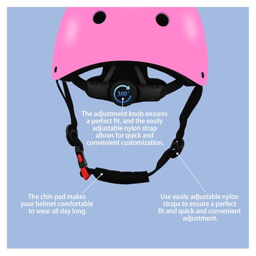 Image of Color Gradient Adjustable Kids Bike Helmet with Knee & Elbow Pads Set | Multi-Sport Safety Gear for Boys & Girls Ages 5-14 | Skateboarding, Scooters, Roller & Inline Skating, Longboarding