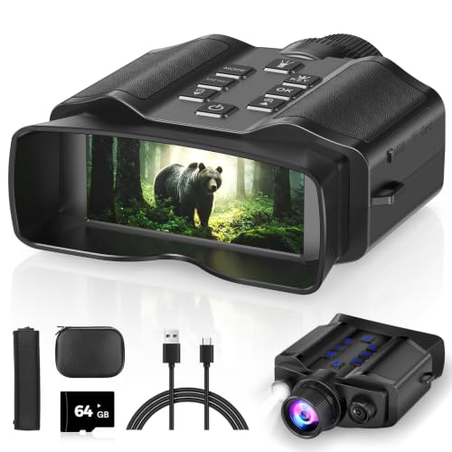 TELUHA Night Vision Goggles, 4K Night Vision Binoculars for Adults