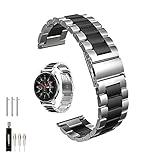 Personalisieren Sie Ihr Galaxy Watch 46mm / Gear S3 Frontier / S3 Classic / Huawei Watch 2 Classic / Moto 360 2. Gen 46mm Smart Watch und andere 22 mm Uhren mit diesem Edelstahlarmband.