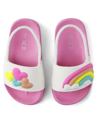 Image of The Children's Place Baby Girls' And Toddler Everyday Slide Sandals With Backstrap