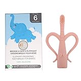 👶 El cepillo de dientes ergonómico de elefante puede utilizarse como chupete. Además de la limpieza, permite un masaje cuando se produce el dolor de la dentición. Una parte esencial del aseo de los niños pequeños, también les proporcionará una mayor comodidad.