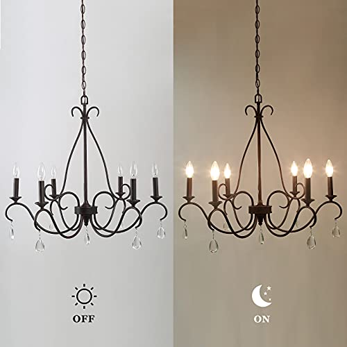 Laluz FOR BEDROOM Rustic Farmhouse Chandelier thumb #5