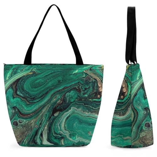 Sac à main pour femme imprimé artistique vert idéal grand voyage