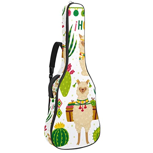 Pleine Taille Guitare Gig Sac Étanche Guitare Carry Case avec Bandoulière Réglable Crânes Fleurs Feuilles Jaunes… - Les Beatles, Paul McCartney, John Lennon, RIngo Starr, George Harrison Pleine Taille Guitare Gig Sac Étanche Guitare Carry Case avec Bandoulière Réglable Crânes Fleurs Feuilles Jaunes…