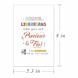 BKOQF School Librarian Appreciation Card, Thank You for All That You Do, School Library Week Gift Idea, End of Year Gift for Librarian