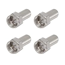 Superbat F-Type 75 Ohm Coaxial Terminator F Male Coax Cap Cover for Coax Splitter Coaxial Cable AMP TV Antenna Wall Plates 4-Pack