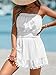 CUPSHE Women's Swimsuit Coverup Strapless Tube Dress Smocked Pom Pom Casual Beach Sundress White Large