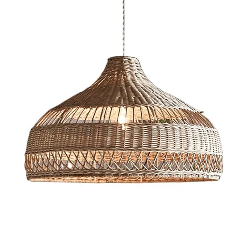 Lustre créatif de cuisine en rotin haut de gamme au design minimaliste