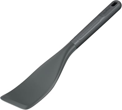 Zyliss E980236 Easy Lift Turner, Sustainable Wheatstraw/Silicone, Spatula for Cooking, Non Stick, Heat Resistant Silicone Head, Beluga Grey, 11.8" x 23.", Dishwasher Safe, | Made From Sustainable Wheat Straw Handle Kitchen Spatula With Silicone Head Angled To Make Flipping Easier Dishwasher Safe