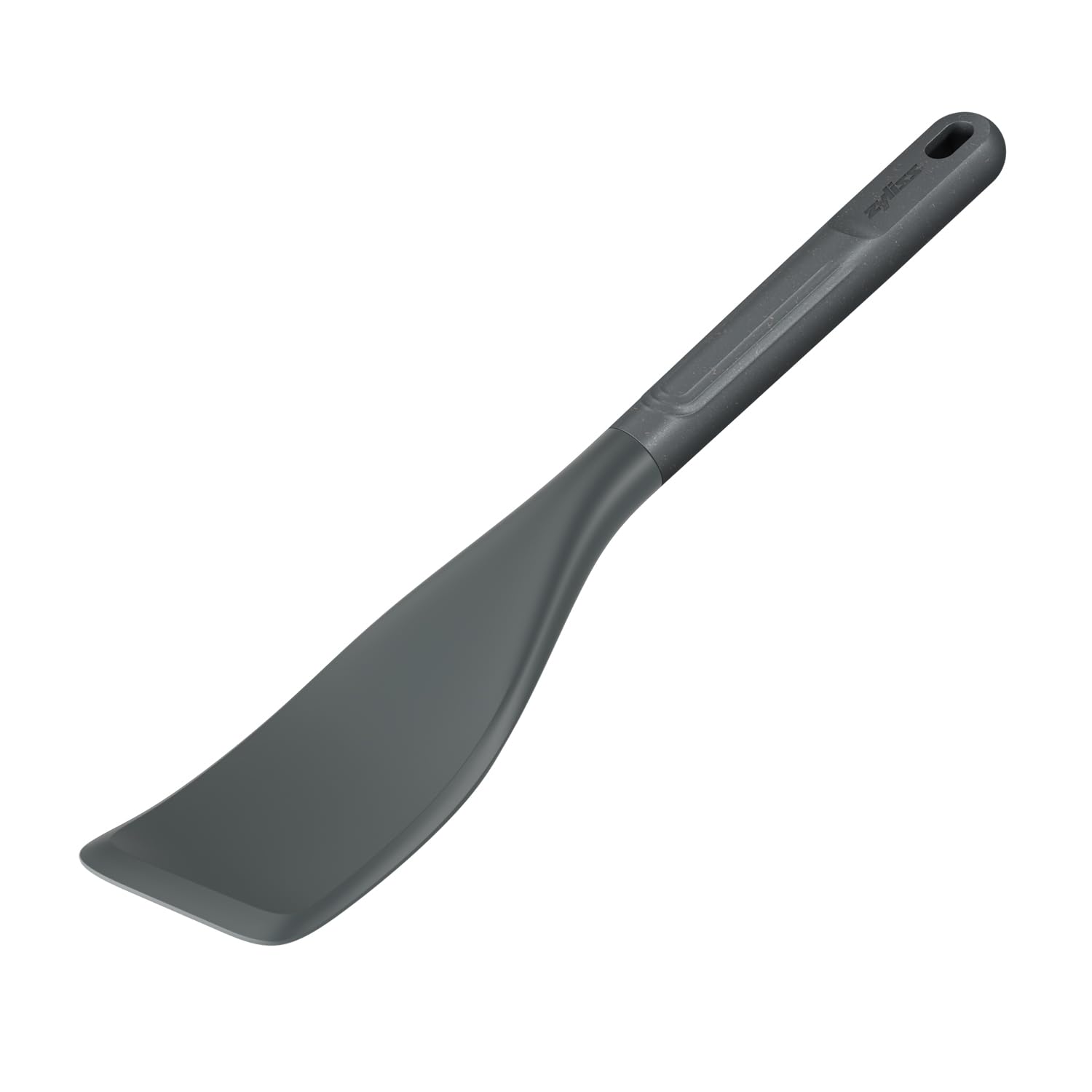 Zyliss Grey Easy Lift Turner, Sustainable Wheat Straw/Silicone, Spatula For Cooking, Non Stick, Heat Resistant Silicone Head, Beluga 30Cm X 6Cm, Dishwasher Safe, 5 Year Guarantee