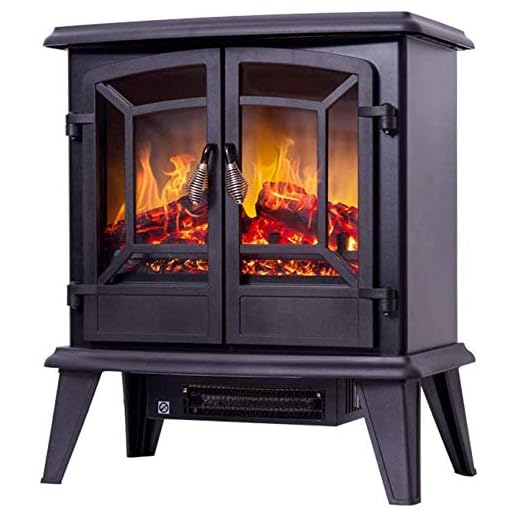 Conjunto De Chimenea Eléctrica Estufas De Leña Independientes Estufa De Leña Efecto De Llama Protección contra Sobrecalentamiento 1400W Decorar