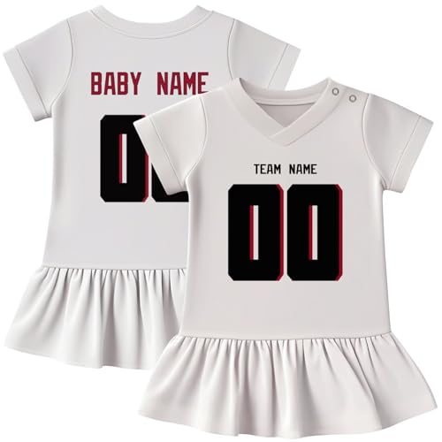 Image of KREDE Baby Clothes Unisex Bodysuit Jersey Style Custom Name Number for Baby Boys