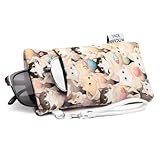 Protection complète : la coque en PU de l'étui à lunettes amortit les chocs et repousse la poussière. L’étui intégré avec chiffon de nettoyage fixe les lunettes de manière antidérapante et permet un nettoyage à tout moment.