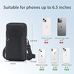 Travel Cell Phone Pouch Belt Pouch, Phone Holster Crossbody Bag with Shoulder Strap for iPhone Case Holder for Hand with Neck Lanyard Smartphone Walking Passport Wallet - Image 4