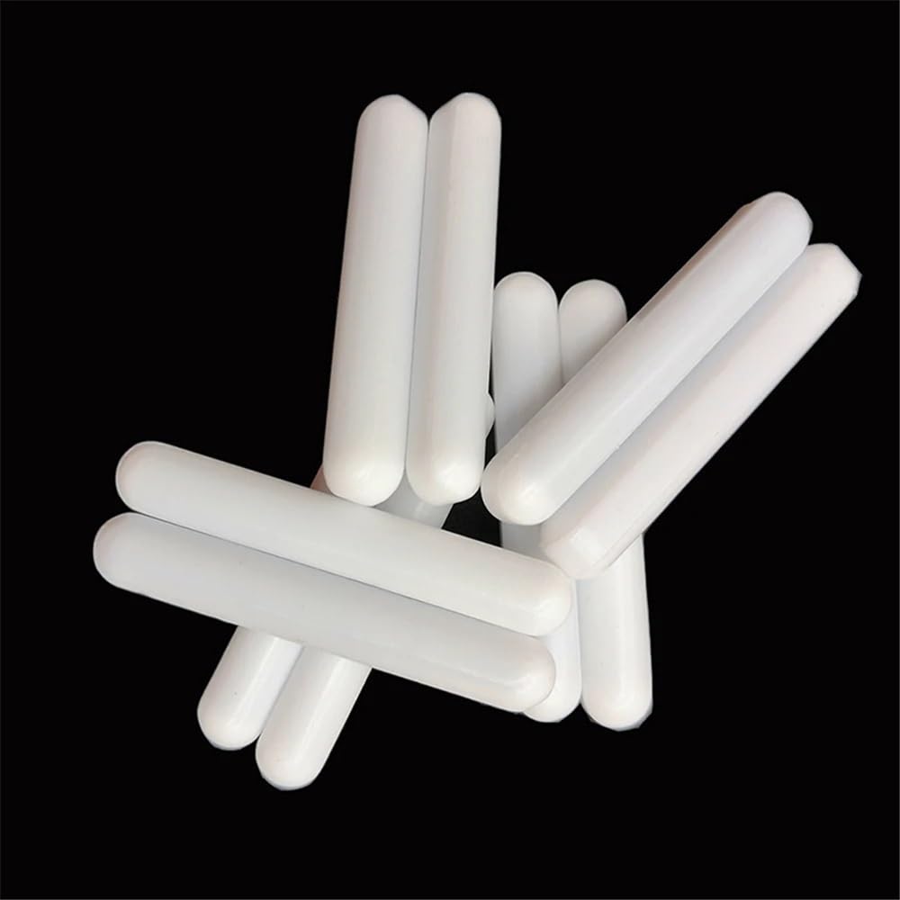 Rührstab, 10er-Pack C8x50mm PTFE-Magnetrührstäbe ohne Drehring, weiße Spinbars-Laborausrüstung