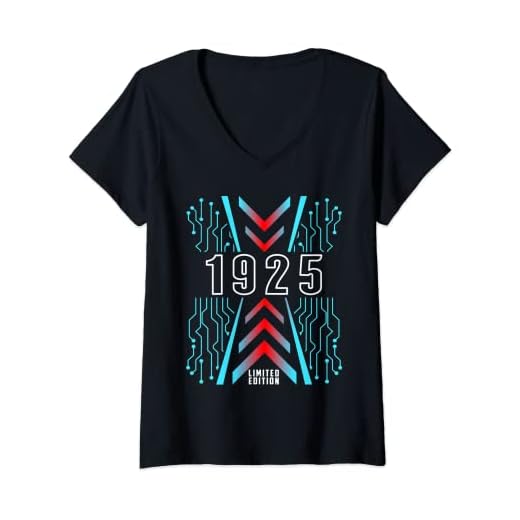 Mujer Cumpleaños 1925 Edición limitada Regalo Usado Gaming Vintage Camiseta Cuello V