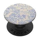 Cupid's Canvas Periwinkle Floral PopSockets PopGrip Adesivo