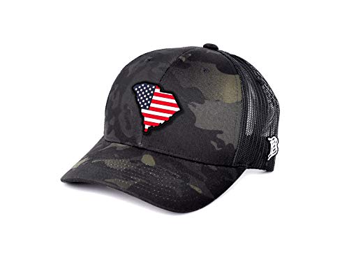 Branded Bills South Carolina Rogue Patriot PVC Patch Hat Curved Trucker - One Size Fits All (Multicam Black)