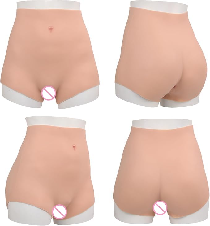 Silicone Realistic Vagina Panties Hip Buttock No Sticky for Crossdresser Transgender Cosplay Size L2
