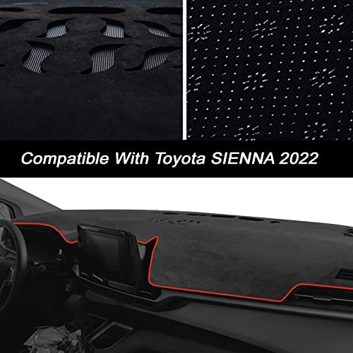 Keegtbox Dash Mat Cover Custom Interior Center Console Kit For Toyota Sienna Le Xle Woodland Edition Xse Limited Platinum Edition 2021 2022 Dashboard Mat Covers Accessories #TOP5