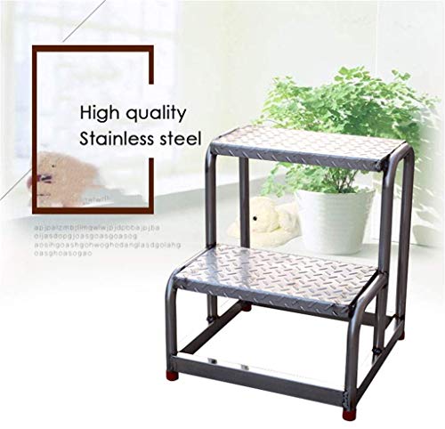 Escabeau en acier inoxydable durable avec marchepied et structure stable