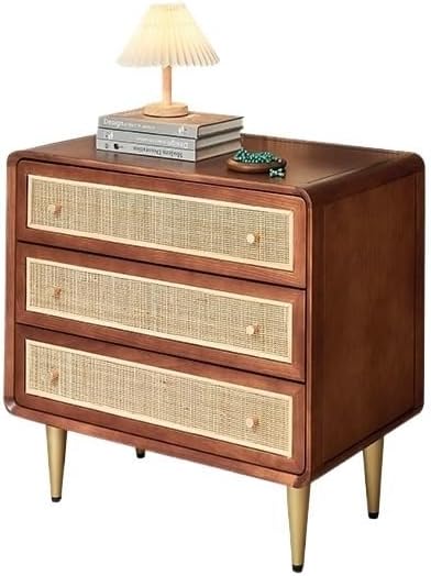 Sideboard Cabinet Wooden Rattan Entrance Drawer Cabinet Home Storage Cabinet Bedroom Dresser Storage Cabinet Sideboard Cabinet with Drawers(B)