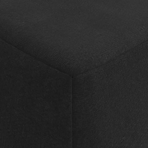 Sofá cama plegable negro de tela con relleno de espuma para salón o invitados 8